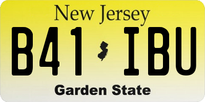 NJ license plate B41IBU