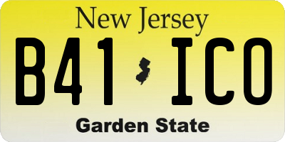 NJ license plate B41ICO