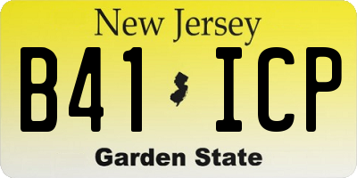 NJ license plate B41ICP