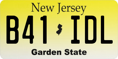 NJ license plate B41IDL