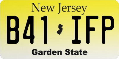 NJ license plate B41IFP