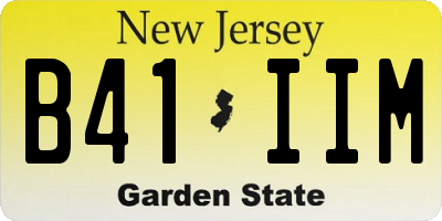 NJ license plate B41IIM
