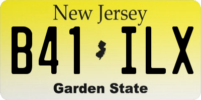 NJ license plate B41ILX