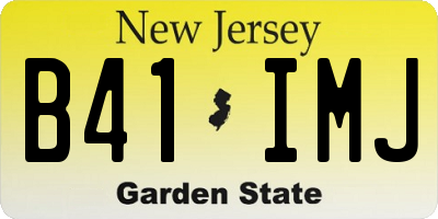 NJ license plate B41IMJ
