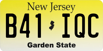 NJ license plate B41IQC