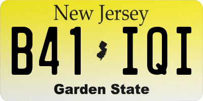 NJ license plate B41IQI
