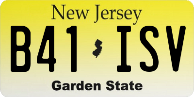 NJ license plate B41ISV