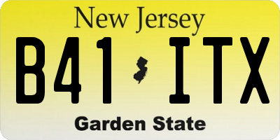 NJ license plate B41ITX