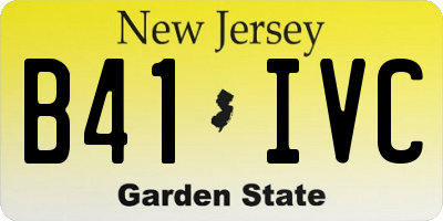 NJ license plate B41IVC