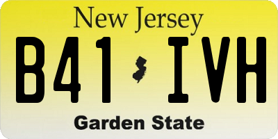 NJ license plate B41IVH