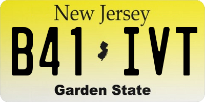 NJ license plate B41IVT