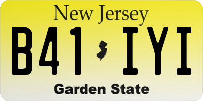 NJ license plate B41IYI