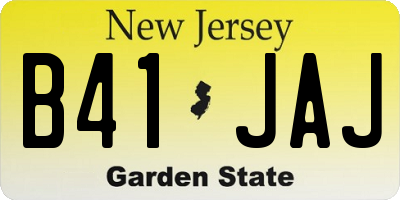 NJ license plate B41JAJ