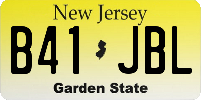 NJ license plate B41JBL