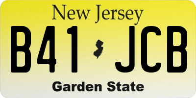 NJ license plate B41JCB
