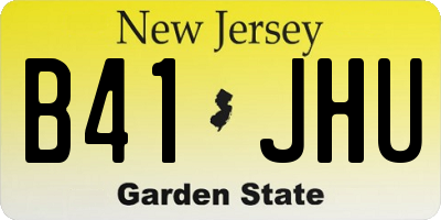 NJ license plate B41JHU