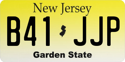 NJ license plate B41JJP