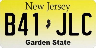 NJ license plate B41JLC