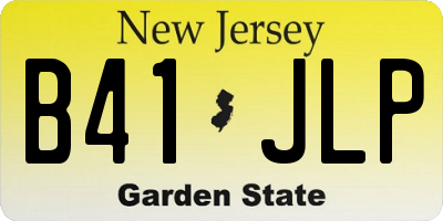 NJ license plate B41JLP