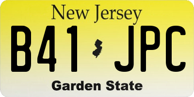 NJ license plate B41JPC