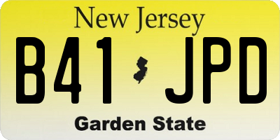 NJ license plate B41JPD