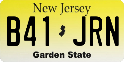 NJ license plate B41JRN