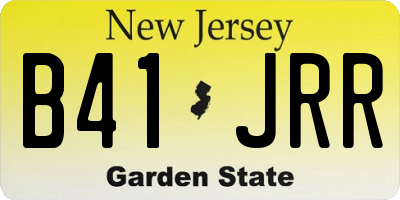 NJ license plate B41JRR