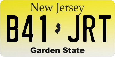 NJ license plate B41JRT