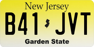 NJ license plate B41JVT