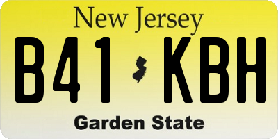 NJ license plate B41KBH