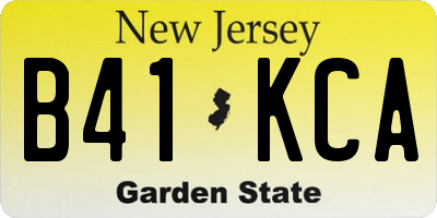 NJ license plate B41KCA