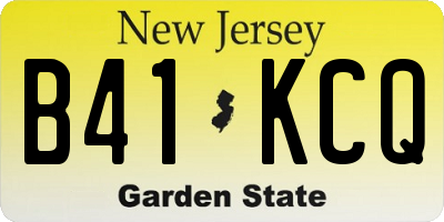 NJ license plate B41KCQ