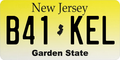 NJ license plate B41KEL