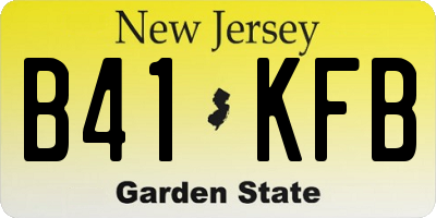 NJ license plate B41KFB