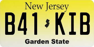 NJ license plate B41KIB