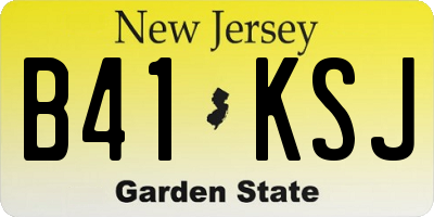 NJ license plate B41KSJ