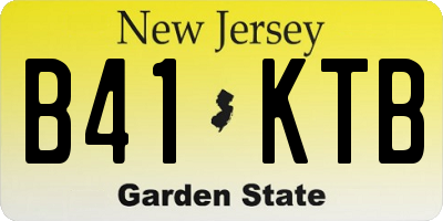 NJ license plate B41KTB