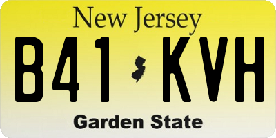 NJ license plate B41KVH