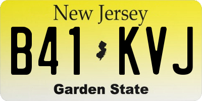 NJ license plate B41KVJ