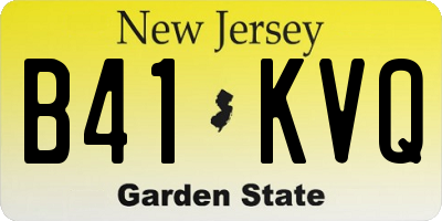 NJ license plate B41KVQ