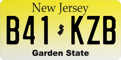 NJ license plate B41KZB