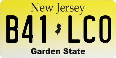 NJ license plate B41LCO