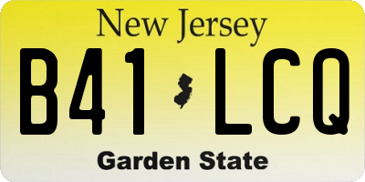 NJ license plate B41LCQ