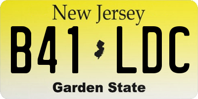 NJ license plate B41LDC