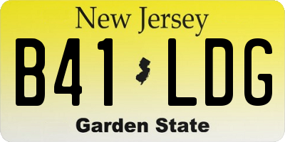 NJ license plate B41LDG