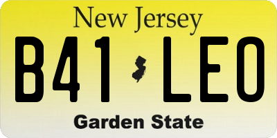 NJ license plate B41LEO