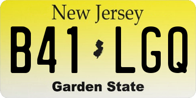 NJ license plate B41LGQ