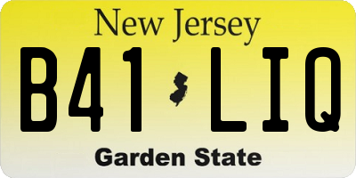 NJ license plate B41LIQ