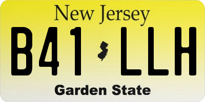 NJ license plate B41LLH