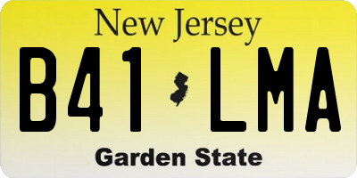 NJ license plate B41LMA